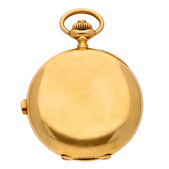 Swiss gold hunting cased lever chronograph watch Circa 1920