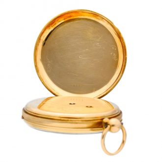 Swiss gold chronometer watch with day and date indication Circa 1860