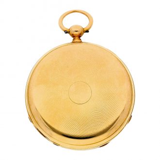 Swiss gold chronometer watch with day and date indication Circa 1860