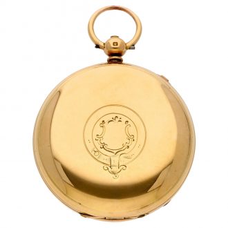 English heavy gold lever watch with up and down indication Circa 1873