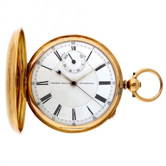 English heavy gold lever watch with up and down indication Circa 1873