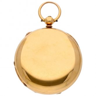 English heavy gold lever watch with up and down indication Circa 1873