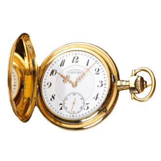German 14 carat gold hunting cased lever watch Circa 1924
