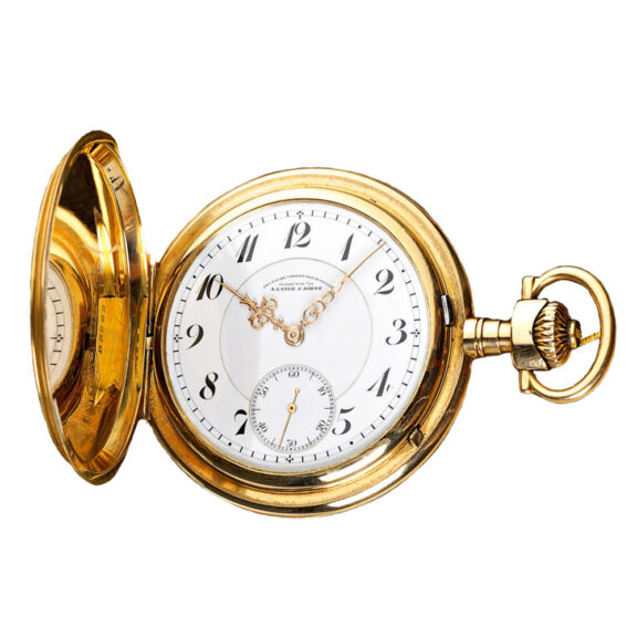 German 14 carat gold hunting cased lever watch Circa 1924