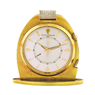 Fine, center-seconds, gold plated travel pocket watch with alarm and 2 crowns Circa 1950’s.
