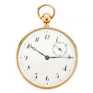 French 18 carat gold open faced quarter repeater Circa 1840
