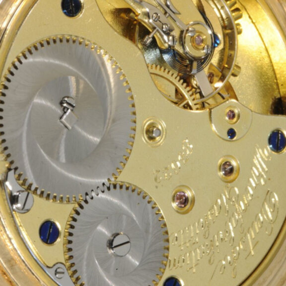 German 14 carat gold hunting cased lever watch Circa 1924 German 14 carat gold hunting cased lever watch Circa 1924