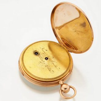 French 18 carat gold open faced quarter repeater Circa 1840