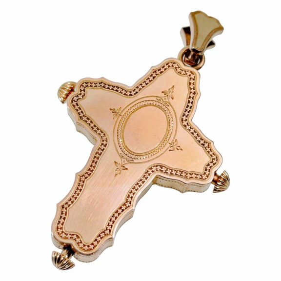 Swiss gold cross form pendant watch Circa 1890 Swiss gold cross form pendant watch Circa 1890