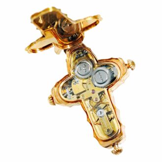 Swiss gold cross form pendant watch Circa 1890