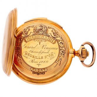 Swiss gold repeating watch for the Hispanic market Circa 1890