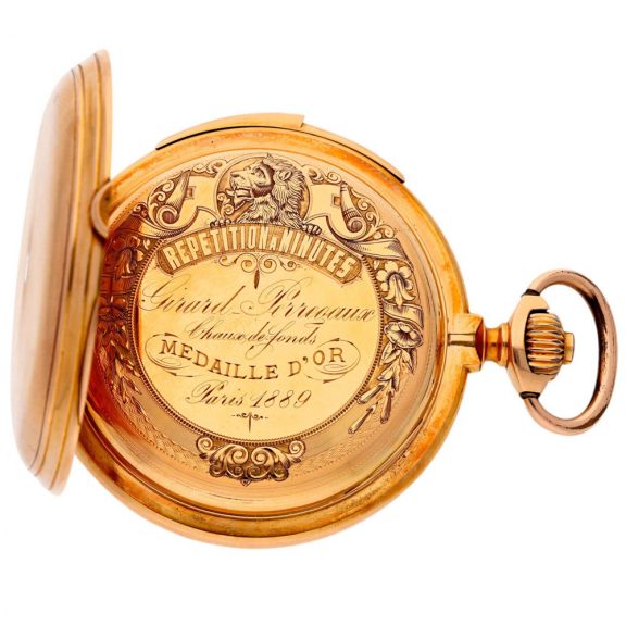Swiss gold repeating watch for the Hispanic market Circa 1890 Swiss gold repeating watch for the Hispanic market Circa 1890