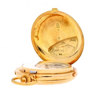 Swiss gold repeating chronograph watch with register Circa 1920