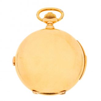 Swiss gold repeating chronograph watch with register Circa 1920