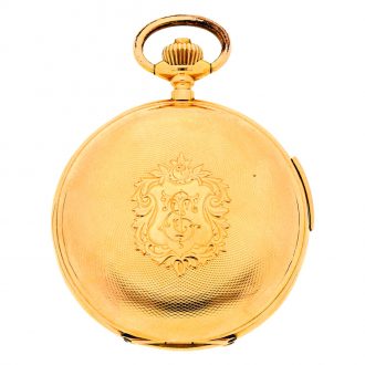 Swiss gold repeating watch with jacquemart automaton Circa 1900