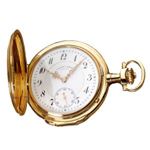 German gold Glashütte cased pocket watch Circa 1912