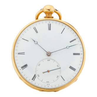 Swiss 18 carat gold keywind pocket watch Circa 1860