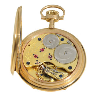 German gold Glashütte cased pocket watch Circa 1912