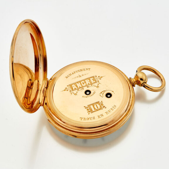 Swiss 18 carat gold keywind pocket watch Circa 1860 Swiss 18 carat gold keywind pocket watch Circa 1860