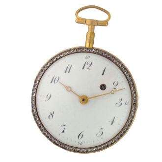 Pocket watch with prime quality enamel painting Circa 1820