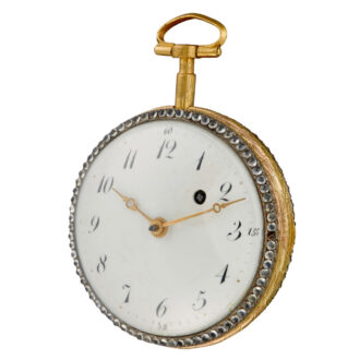Pocket watch with prime quality enamel painting Circa 1820