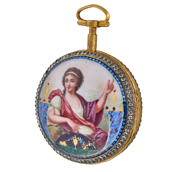 Pocket watch with prime quality enamel painting Circa 1820 Pocket watch with prime quality enamel painting Circa 1820