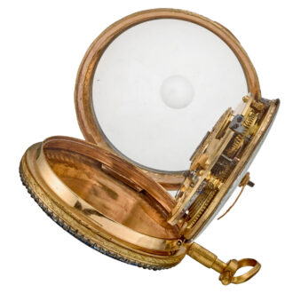 Pocket watch with prime quality enamel painting Circa 1820