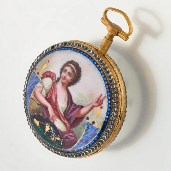 Pocket watch with prime quality enamel painting Circa 1820 Pocket watch with prime quality enamel painting Circa 1820
