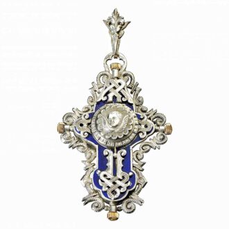 Swiss silver enamel cross form pendant watch Circa 1890