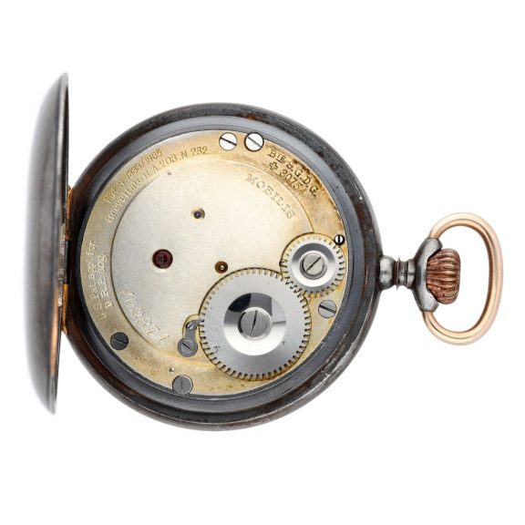Swiss gunmetal keyless poor man’s tourbillon watch Circa 1910 Swiss gunmetal keyless poor man’s tourbillon watch Circa 1910