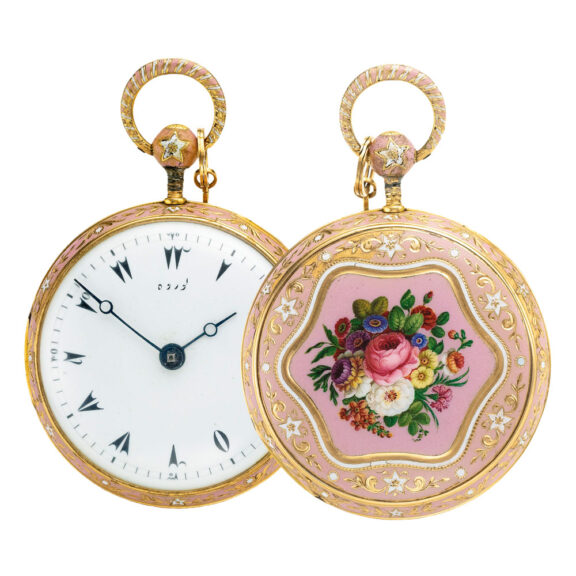 Swiss gold and enamel verge for the Turkish market Circa 1820