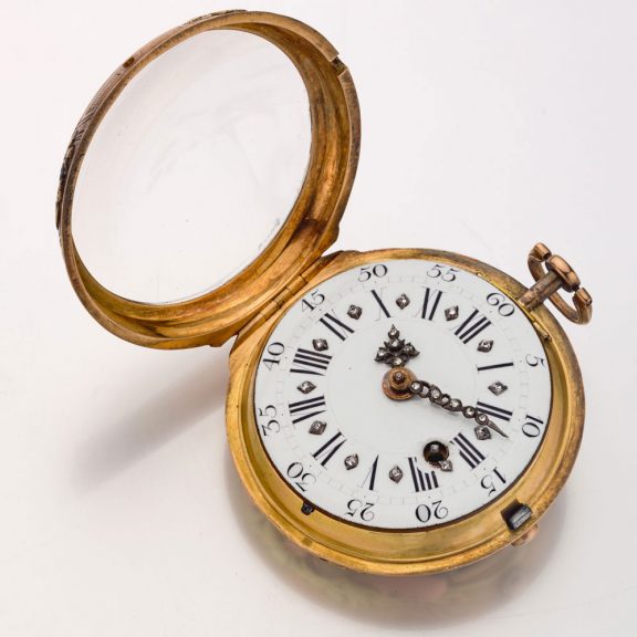 French verge in gold and enamel consular case Circa 1760 French verge in gold and enamel consular case Circa 1760
