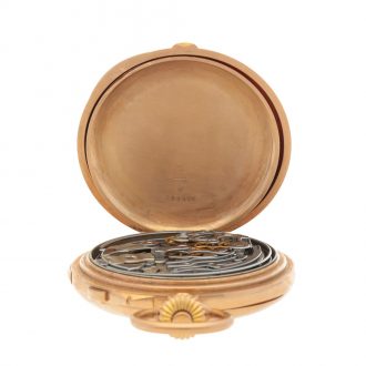 Swiss pink gold repeater with split seconds chronograph Circa 1894