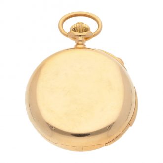 Swiss pink gold repeater with split seconds chronograph Circa 1894