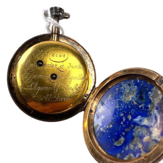 French gold open faced quarter repeating pocket watch Circa 1790