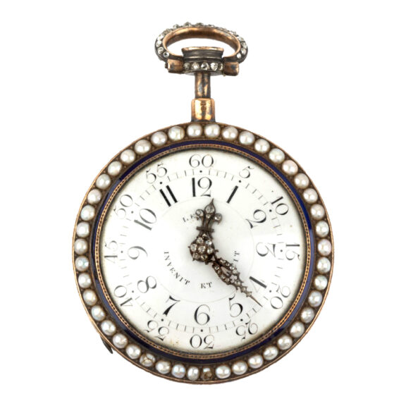 French gold open faced quarter repeating pocket watch Circa 1790