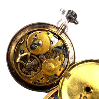 French gold open faced quarter repeating pocket watch Circa 1790