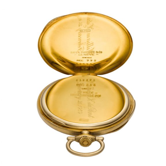 Swiss yellow gold minute repeating keyless pocket watch Circa 1925 Swiss yellow gold minute repeating keyless pocket watch Circa 1925