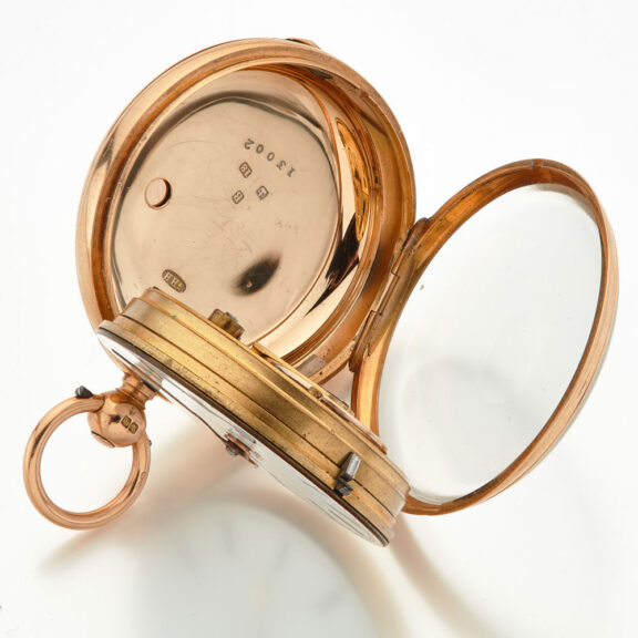 Irish 18 carat gold keywind lever pocket watch Circa 1860 Irish 18 carat gold keywind lever pocket watch Circa 1860