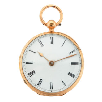 Irish 18 carat gold keywind lever pocket watch Circa 1860