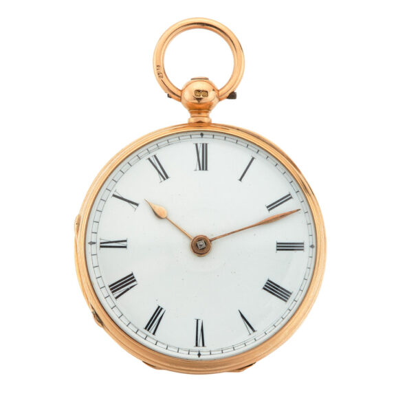 Irish 18 carat gold keywind lever pocket watch Circa 1860
