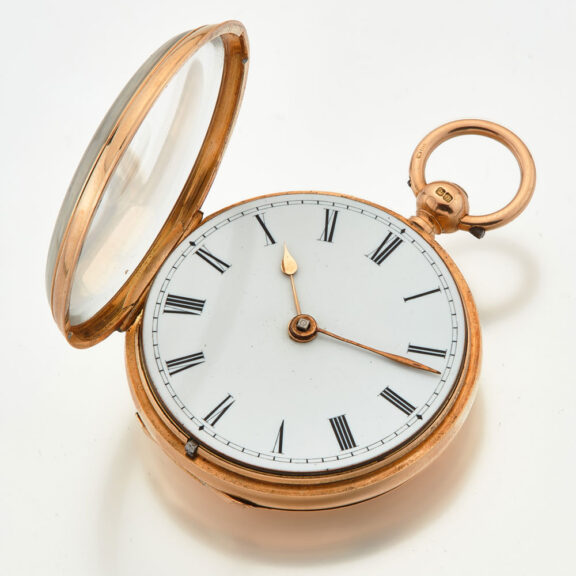 Irish 18 carat gold keywind lever pocket watch Circa 1860 Irish 18 carat gold keywind lever pocket watch Circa 1860