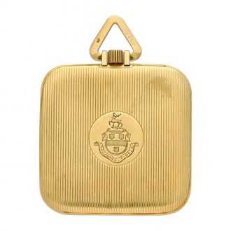 French yellow gold squared open faced dress watch Circa 1925 French yellow gold squared open faced dress watch Circa 1925