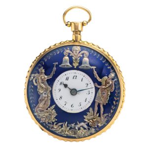 Swiss gold quarter repeating jacquemart verge Circa 1820
