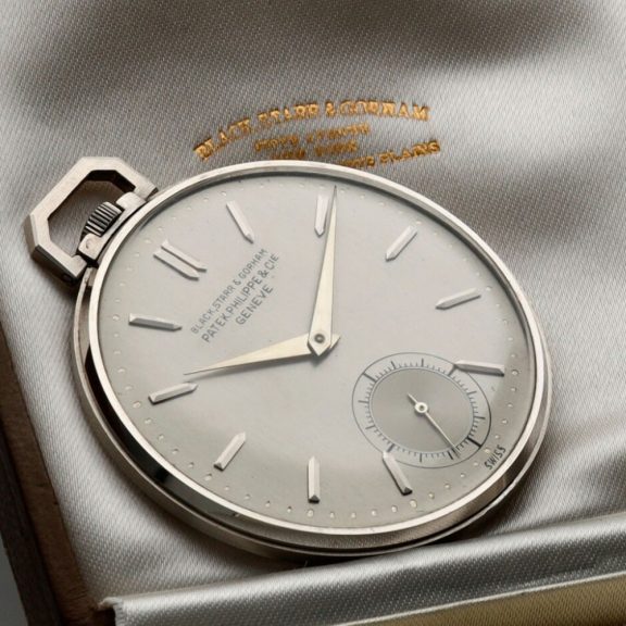 Swiss platinum open faced keyless lever pocket watch Circa 1940 Swiss platinum open faced keyless lever pocket watch Circa 1940