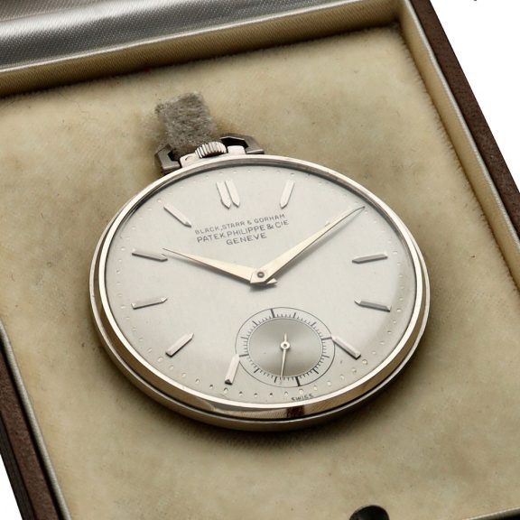 Swiss platinum open faced keyless lever pocket watch Circa 1940 Swiss platinum open faced keyless lever pocket watch Circa 1940