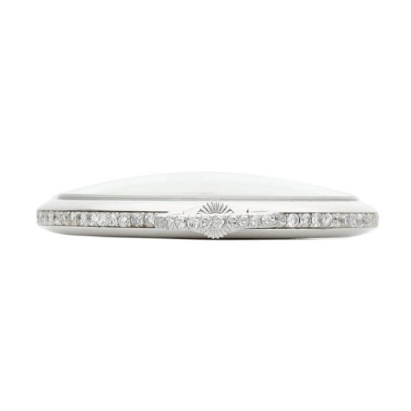 Swiss platinum diamond set open faced dress watch Circa 1930 Swiss platinum diamond set open faced dress watch Circa 1930