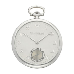 Swiss platinum diamond set open faced dress watch Circa 1930