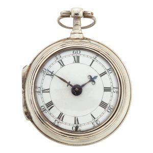 Early Dutch verge watch in a plain silver case Circa 1740