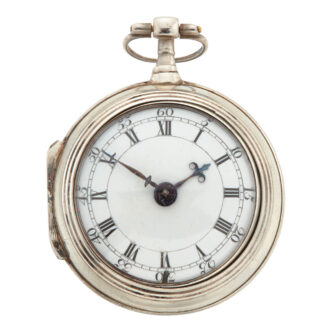 Early Dutch verge watch in a plain silver case Circa 1740